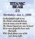 Titanic Bear Card #2